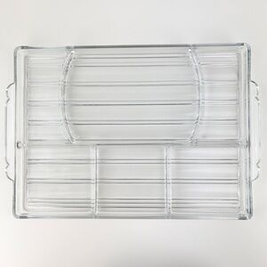 Vintage Sunbeam Glass Toaster Hostess Tray Presentation Dish 16” 1930s Rare Find